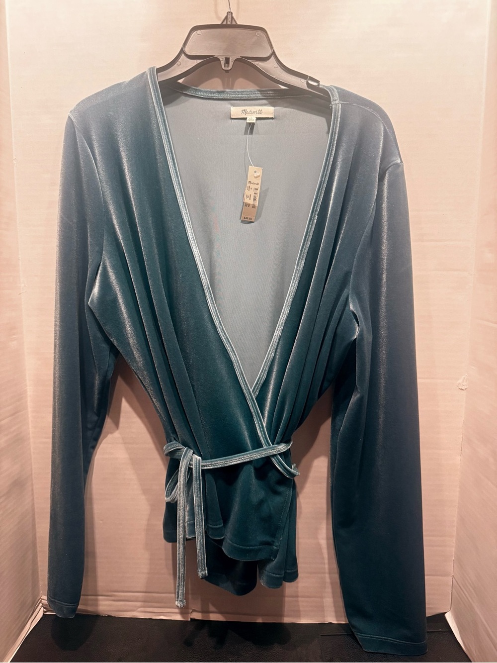 Madewell Velvet Wrap Long Sleeve Velvet Wrap Long Sleeve